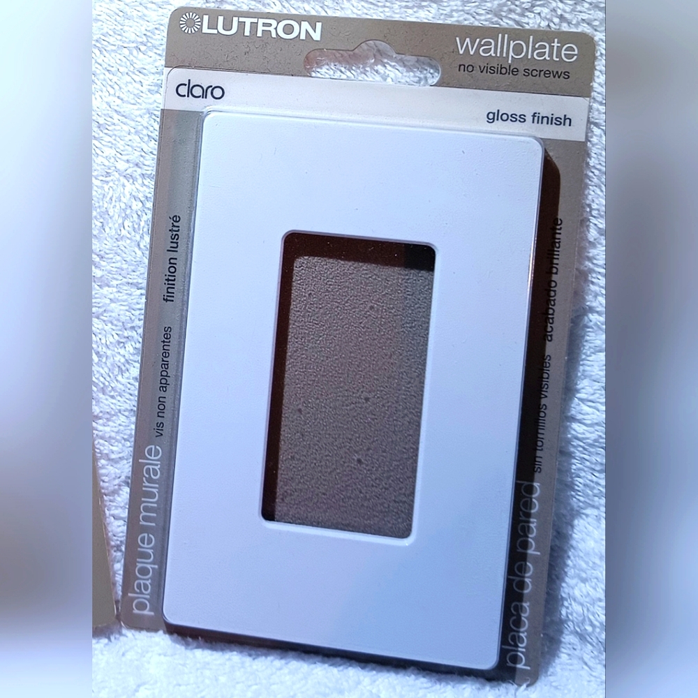 Lutron Claro White Gloss Finish Wallplate
